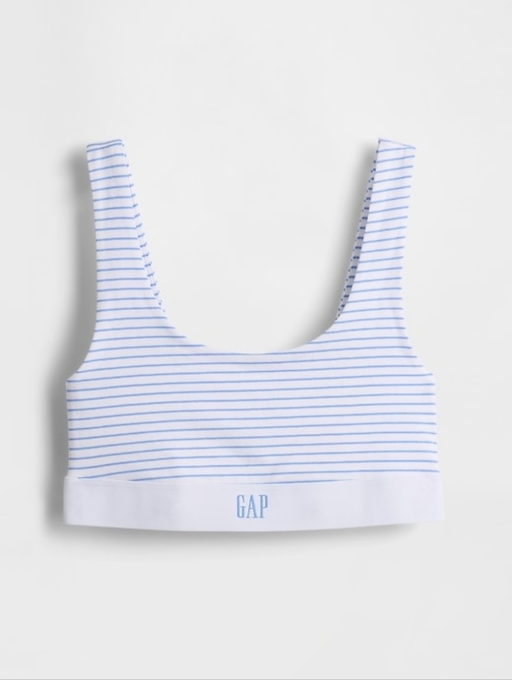 Gap | Organic Stretch Cotton Logo Bralette In Blue/White Stripe